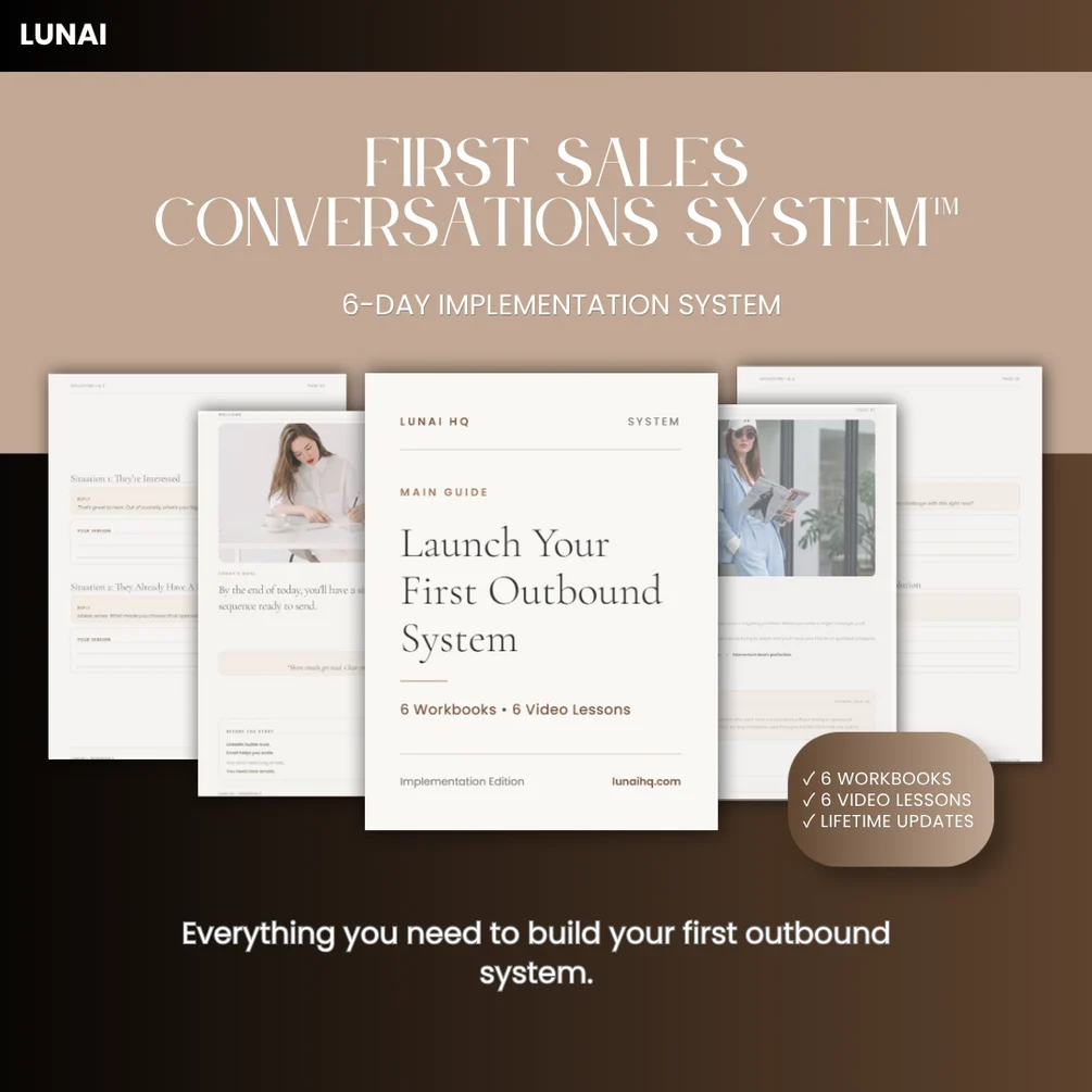 First Sales Conversations System workbooks and templates